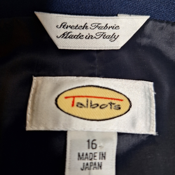 NWT Talbots career core, navy blue wool blazer plus size 16. - Picture 8 of 9